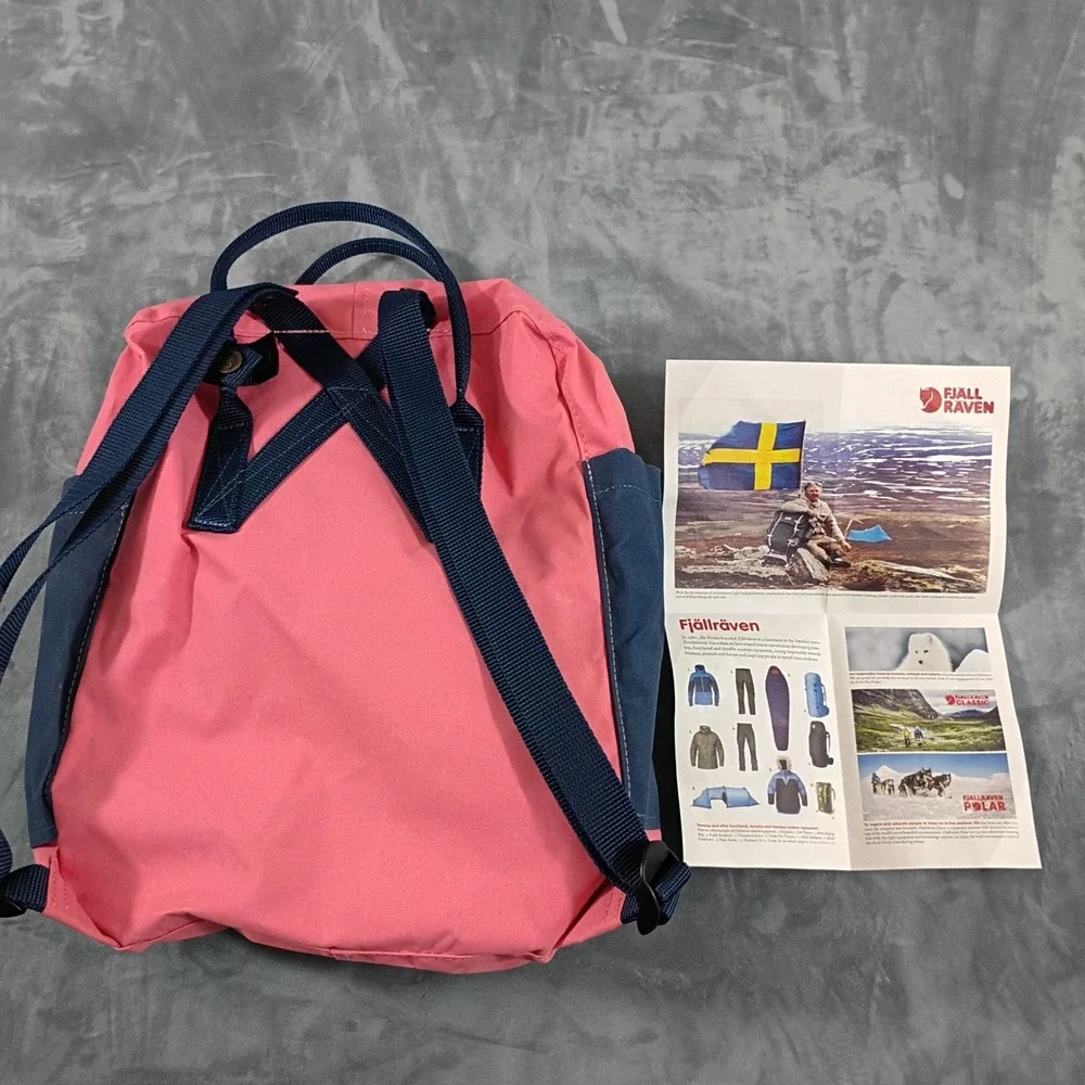 Fjallraven Kanken Classic Backpack Pink Navy Blue Sage Green 02351 SMU